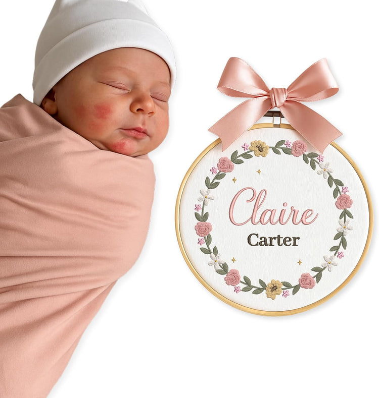 Personalized Embroidered Baby Name Hoop — 3