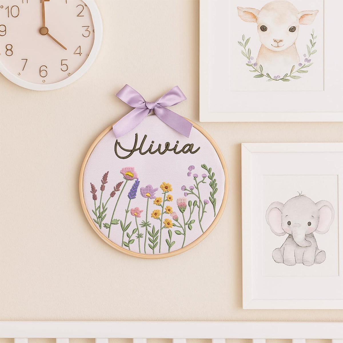 Personalized Embroidered Baby Name Hoop — 15 — image 7