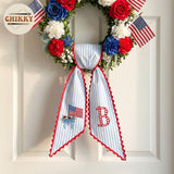 Patriotic Personalized Wreath Sash — 1 - USA Flag Flowers — image 4