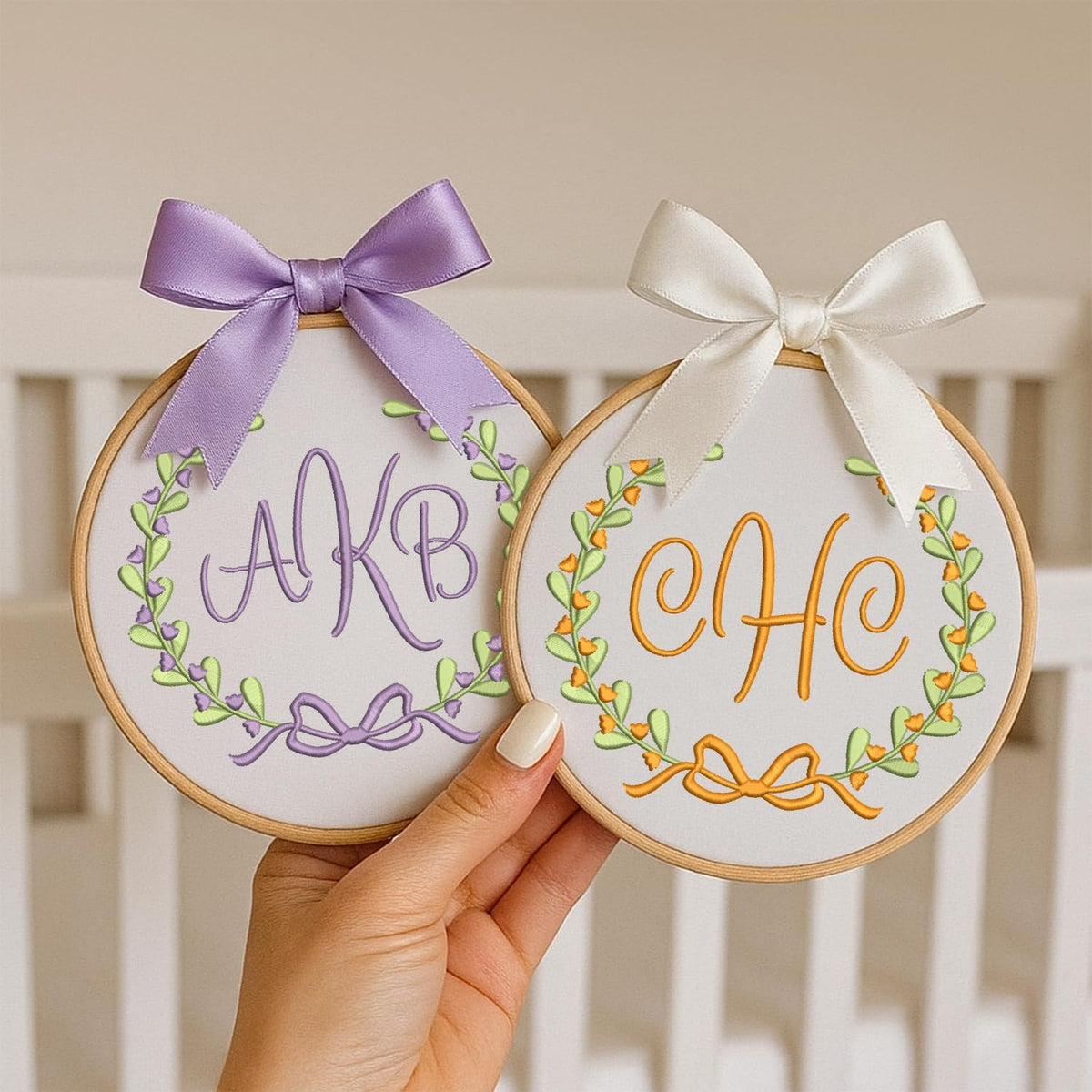 Personalized Embroidered Baby Name Hoop — 7 — image 3