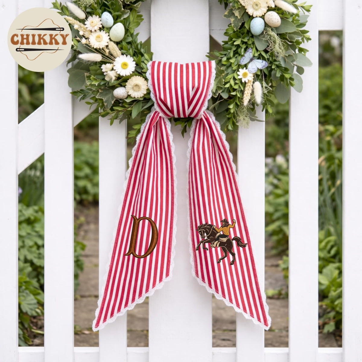 Monogram Personalized Wreath Sash — 11 - Cowboy — image 5
