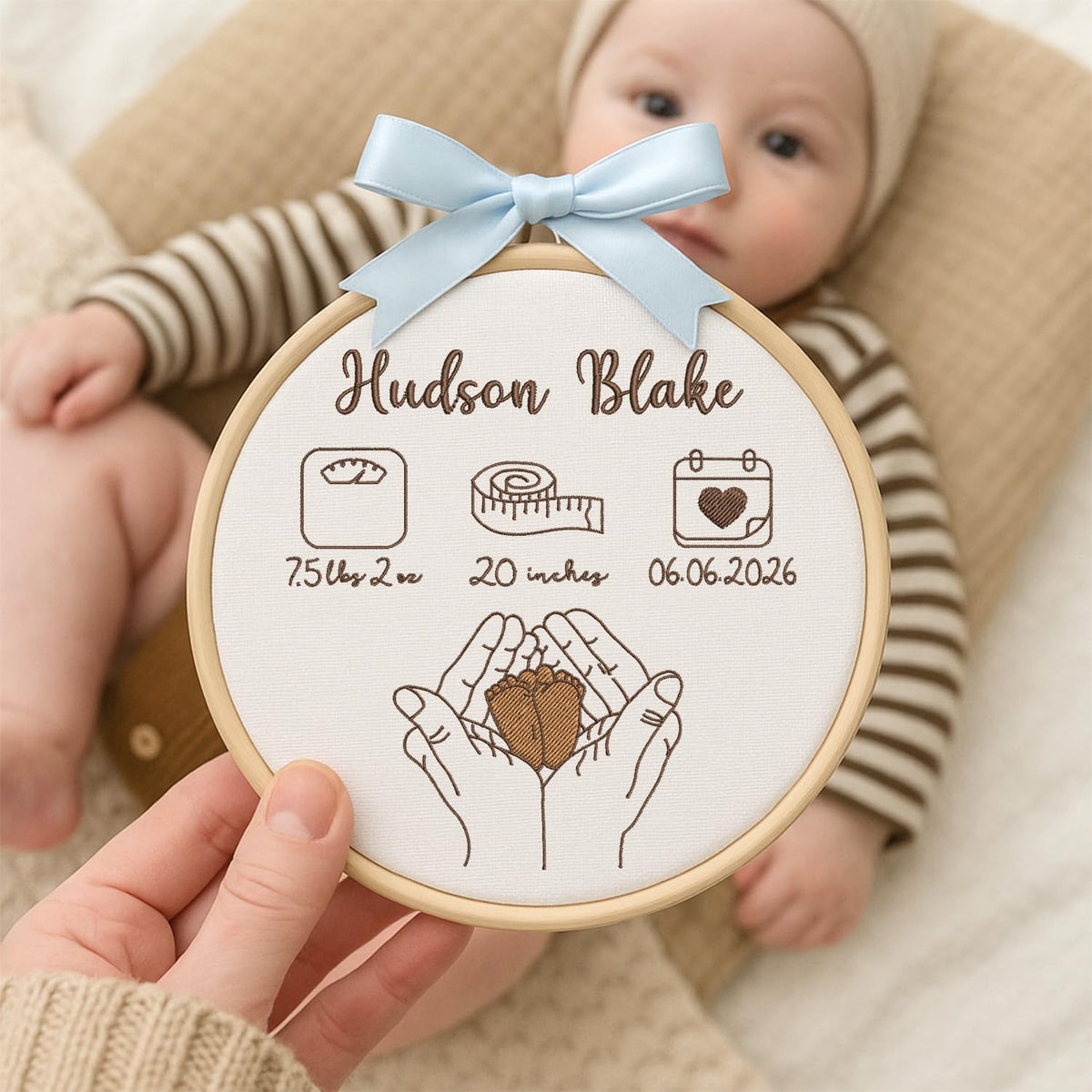 Personalized Embroidered Baby Name Hoop — 13 — image 5