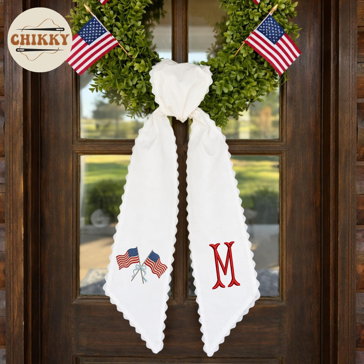 Patriotic Personalized Wreath Sash — 5 — image 2