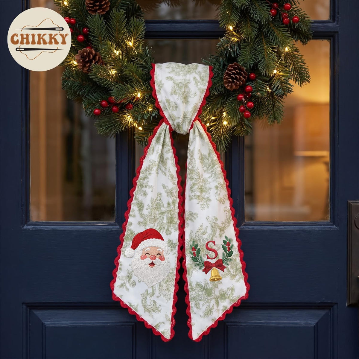 Christmas Personalized Wreath Sash — image 2