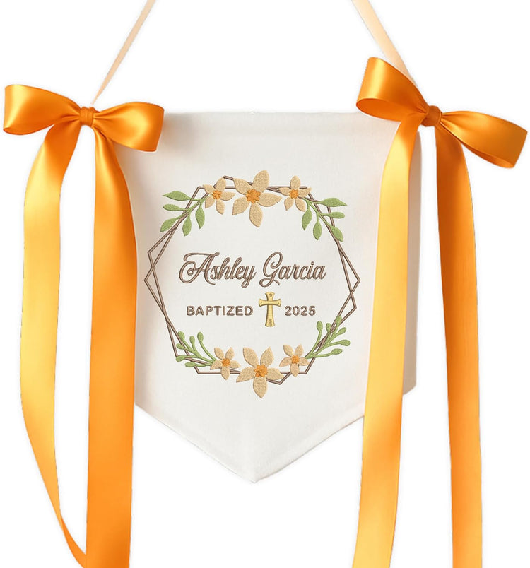 Personalized Embroidered Baby Name Banner — 5