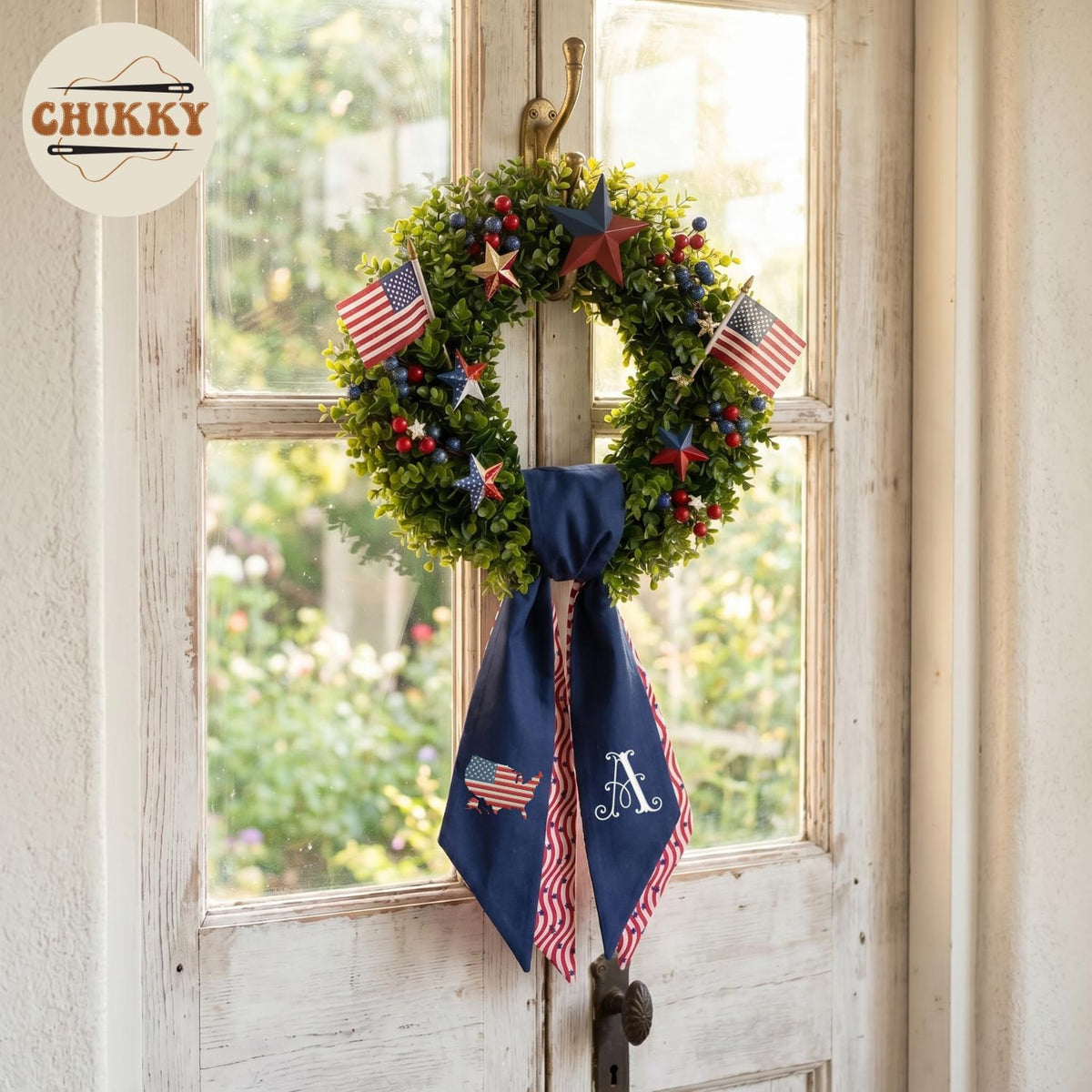Patriotic Personalized Wreath Sash — 9 — image 4