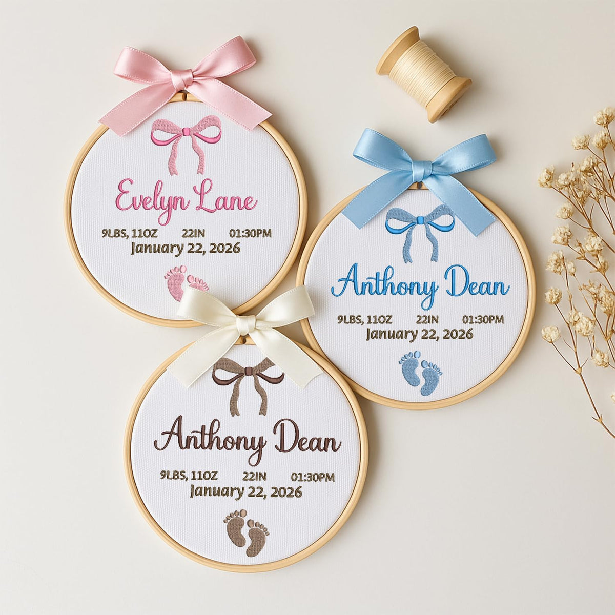 Personalized Embroidered Baby Name Hoop — 12 — image 2