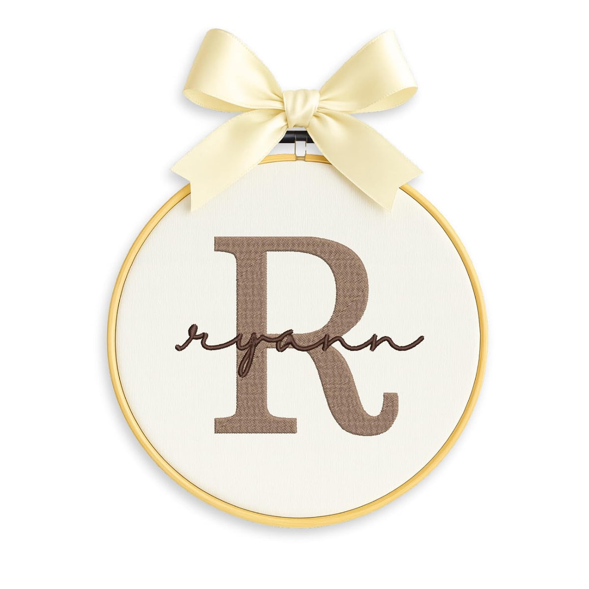 Personalized Embroidered Baby Name Hoop — 9