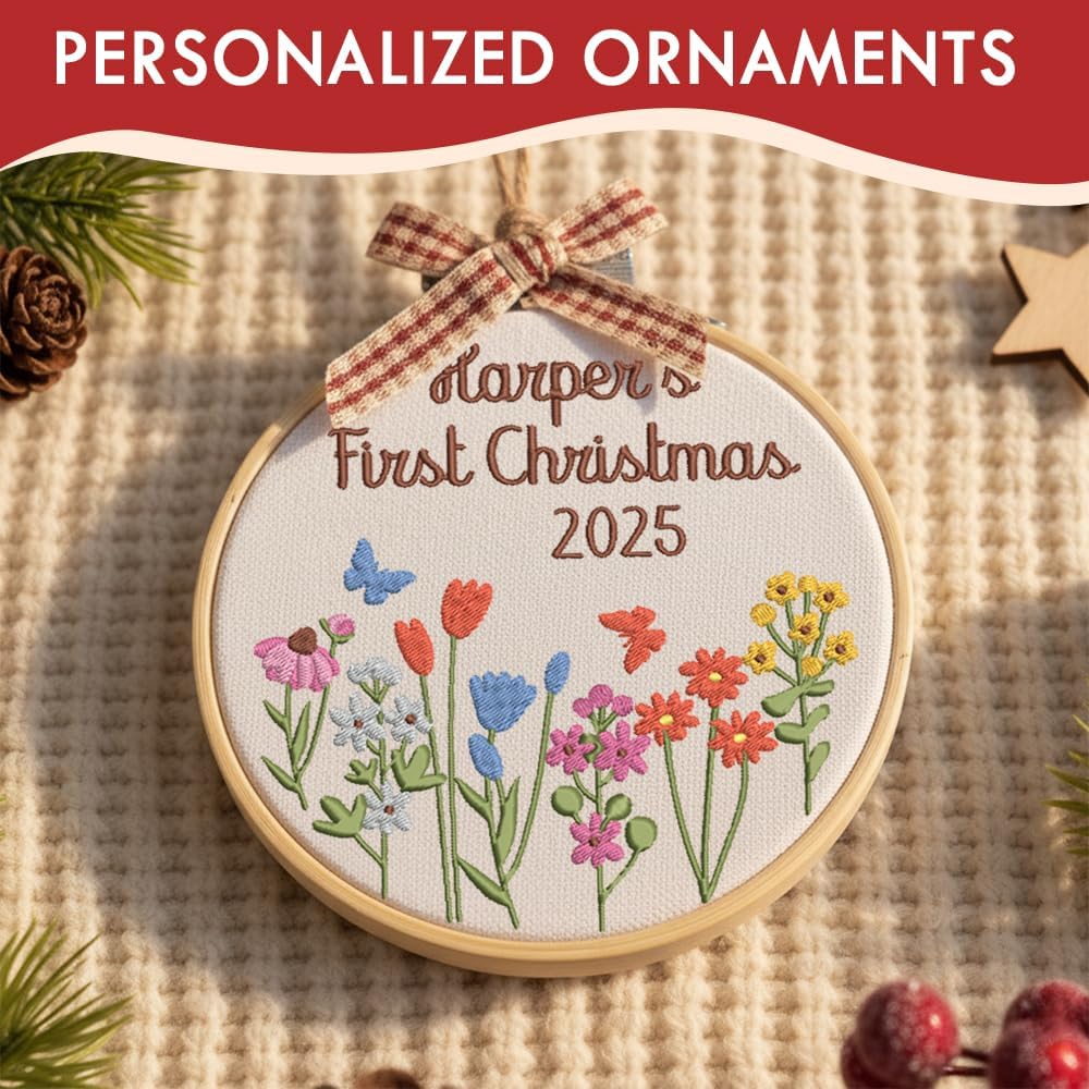 Personalized Baby's First Christmas Ornament — 5 — image 8