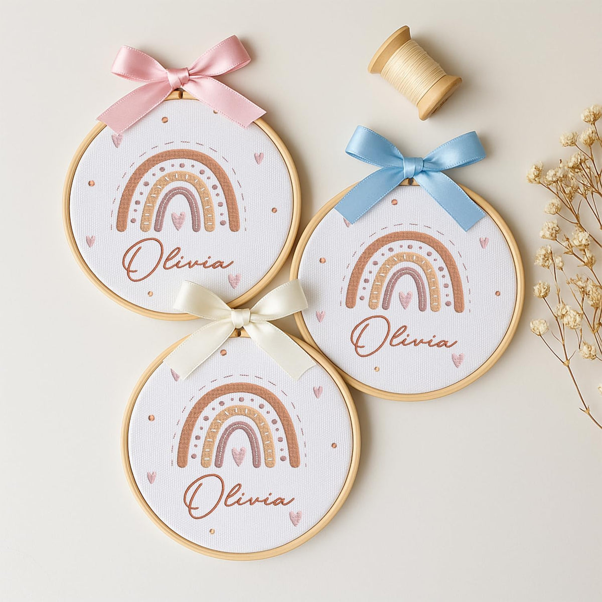 Personalized Embroidered Baby Name Hoop — 7 — image 2