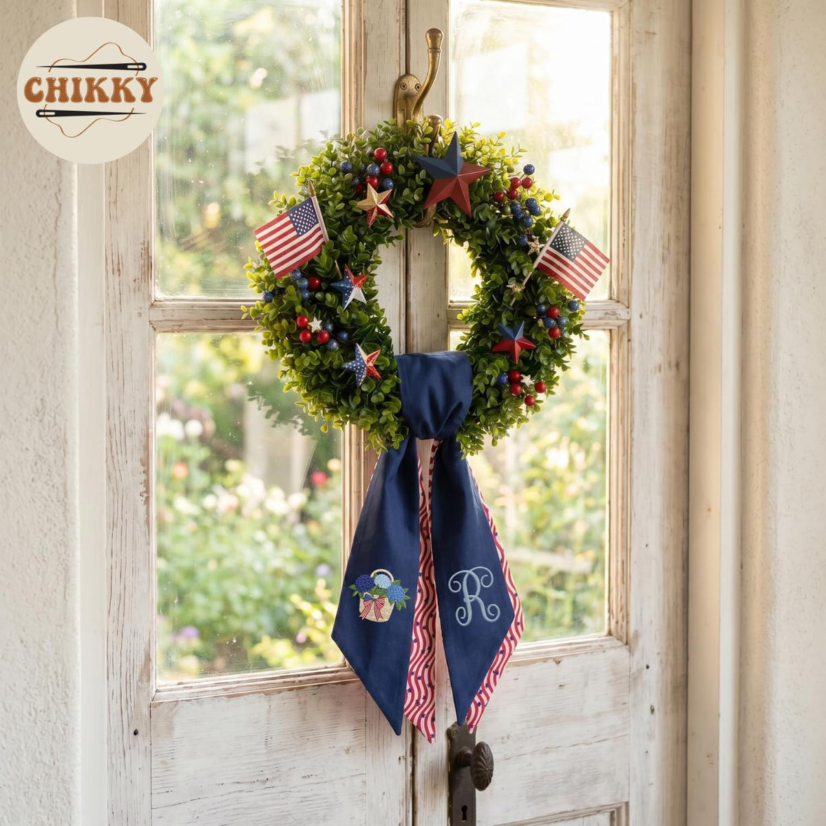 Patriotic Personalized Wreath Sash — 11 — image 4