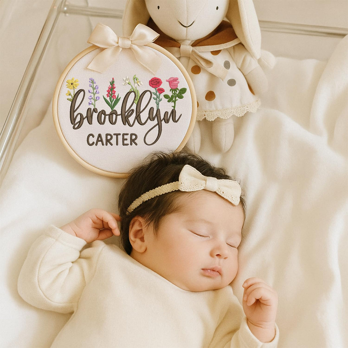 Personalized Embroidered Baby Name Hoop — 12 — image 4