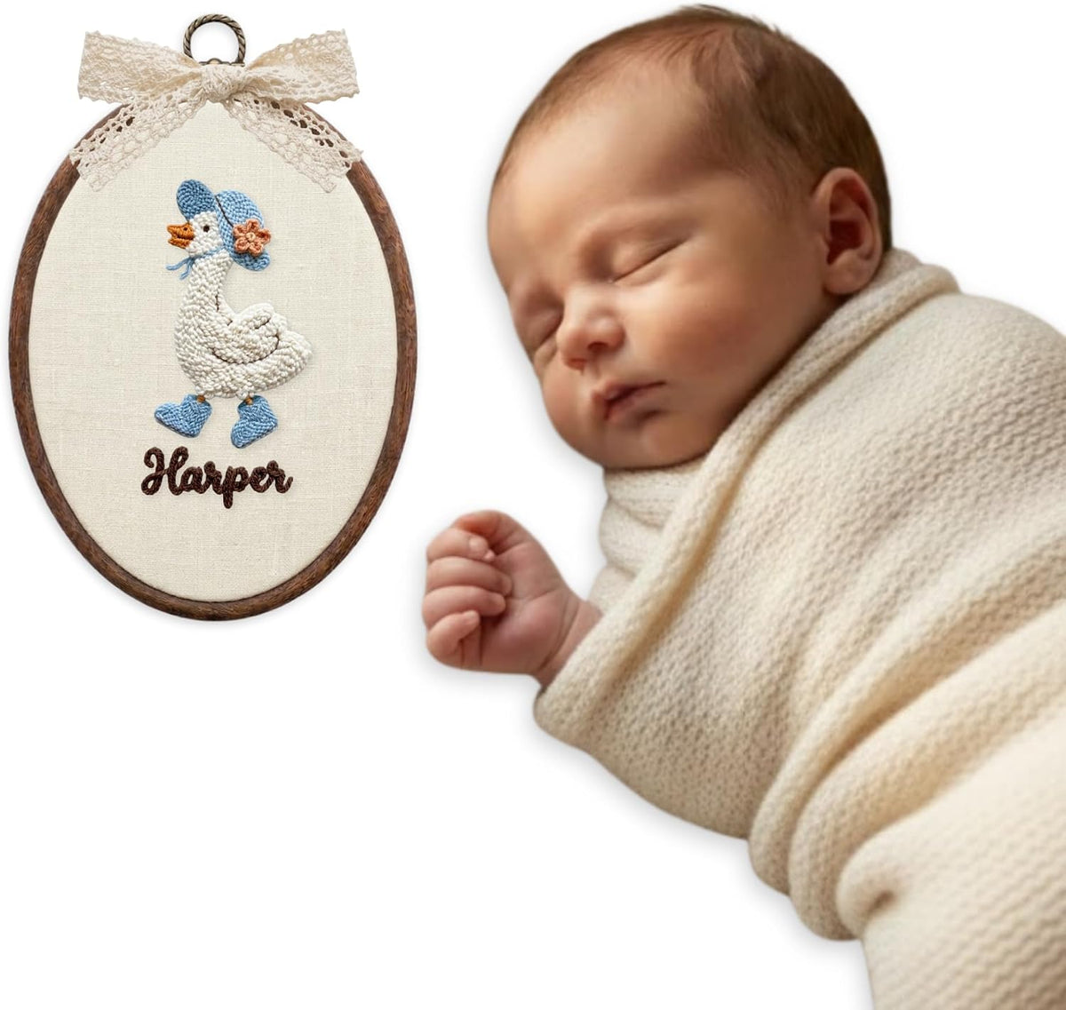 Personalized Embroidered Baby Name Hoop — 4