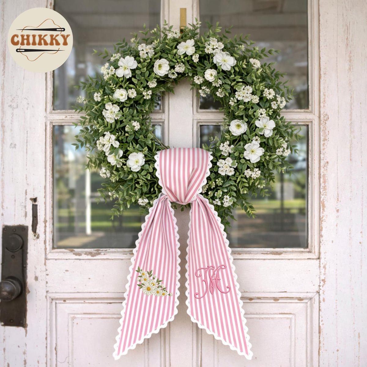 Monogram Personalized Wreath Sash — 3 - Daisy — image 4