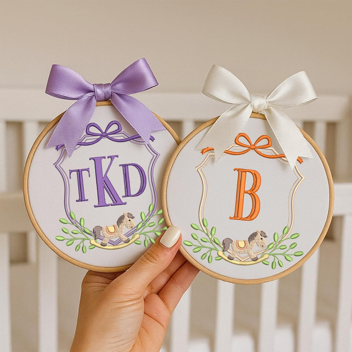 Personalized Embroidered Baby Name Hoop — 6 — image 3