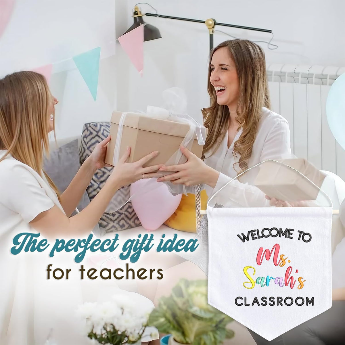 Personalized Embroidered Teacher Banner — 2 — image 7