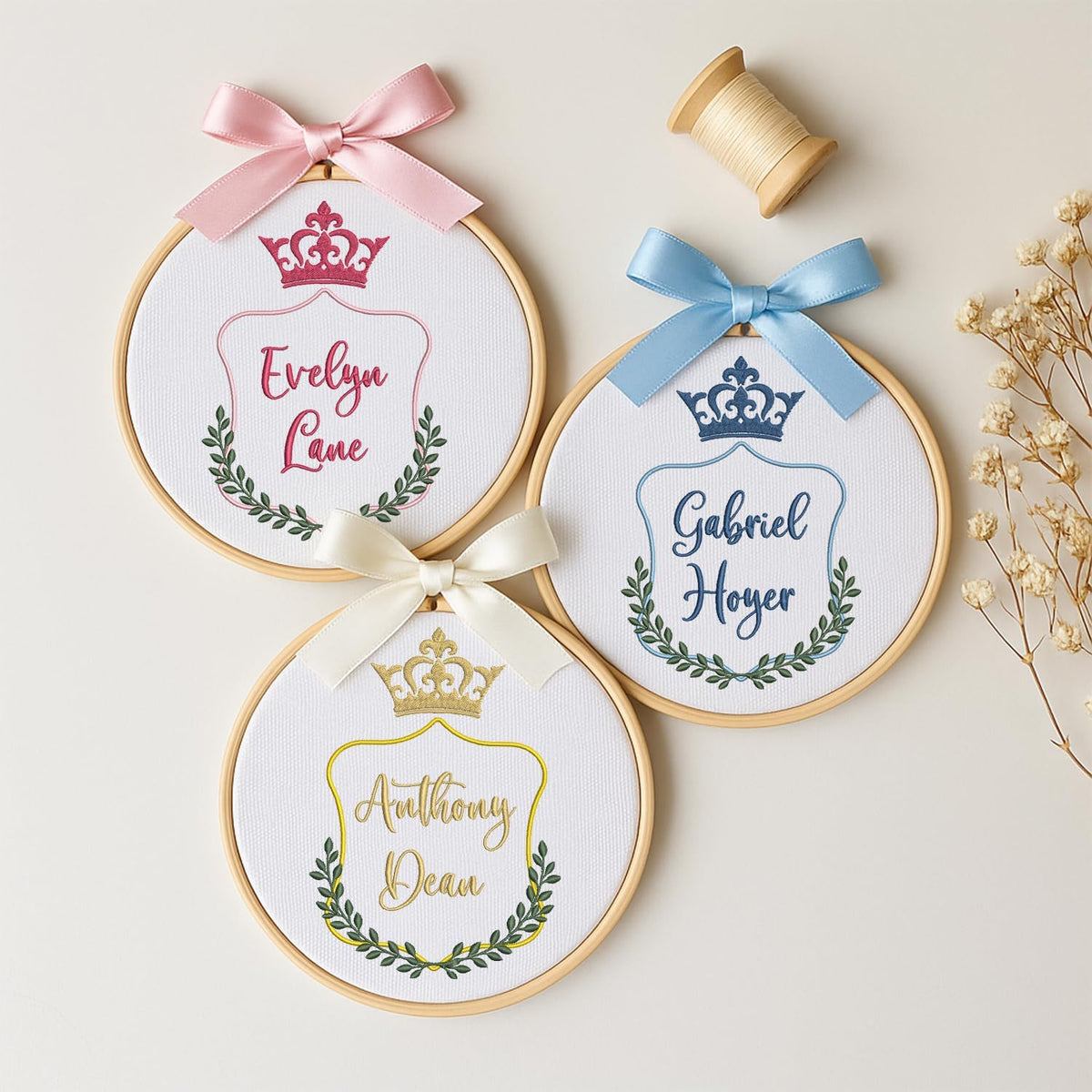 Personalized Embroidered Baby Name Hoop — 16 — image 2