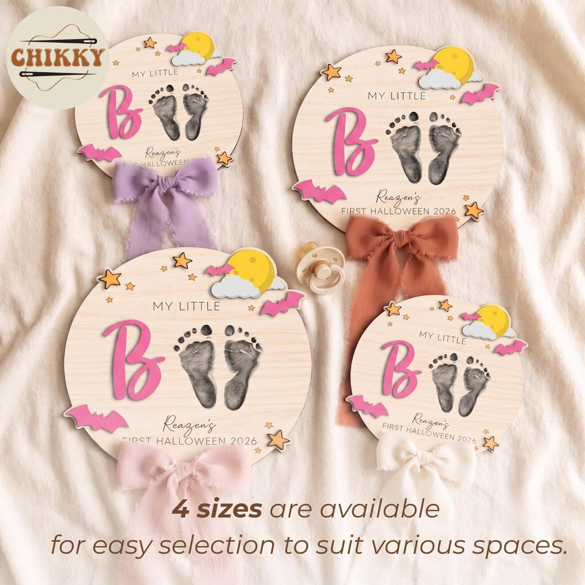 Personalized Wooden Birth Announcement Sign — image 6