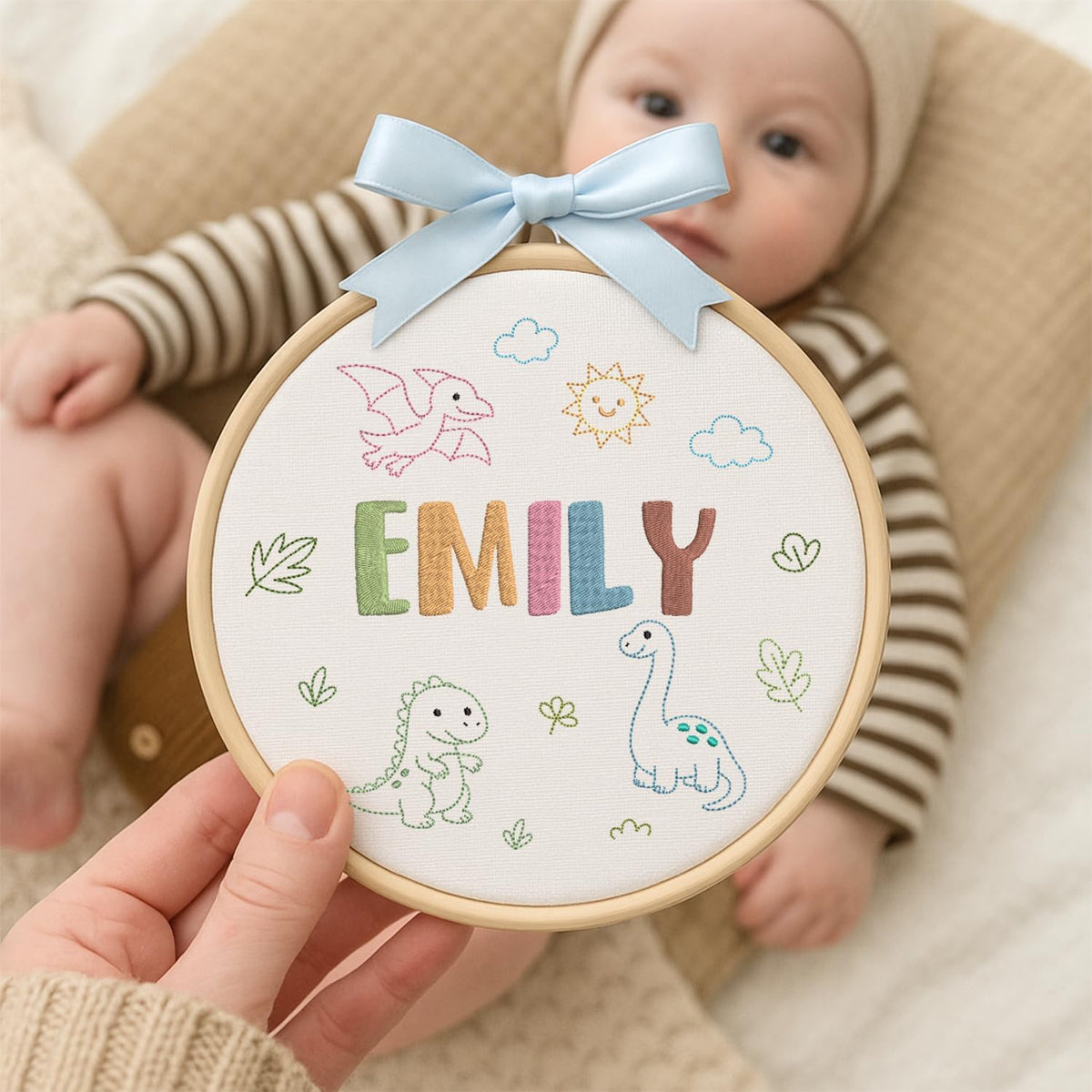 Personalized Embroidered Baby Name Hoop — 13 — image 5