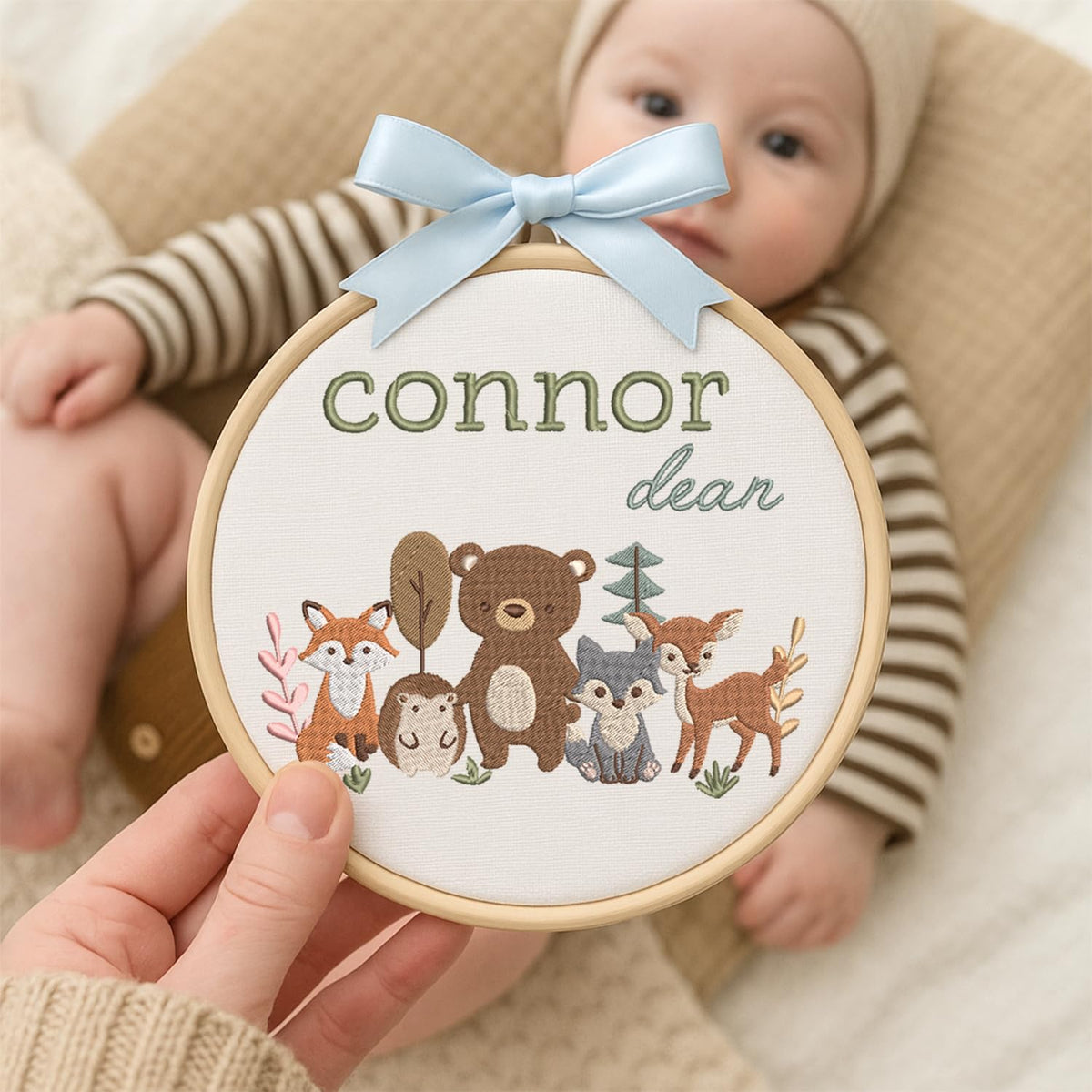 Personalized Embroidered Baby Name Hoop — 1 — image 5