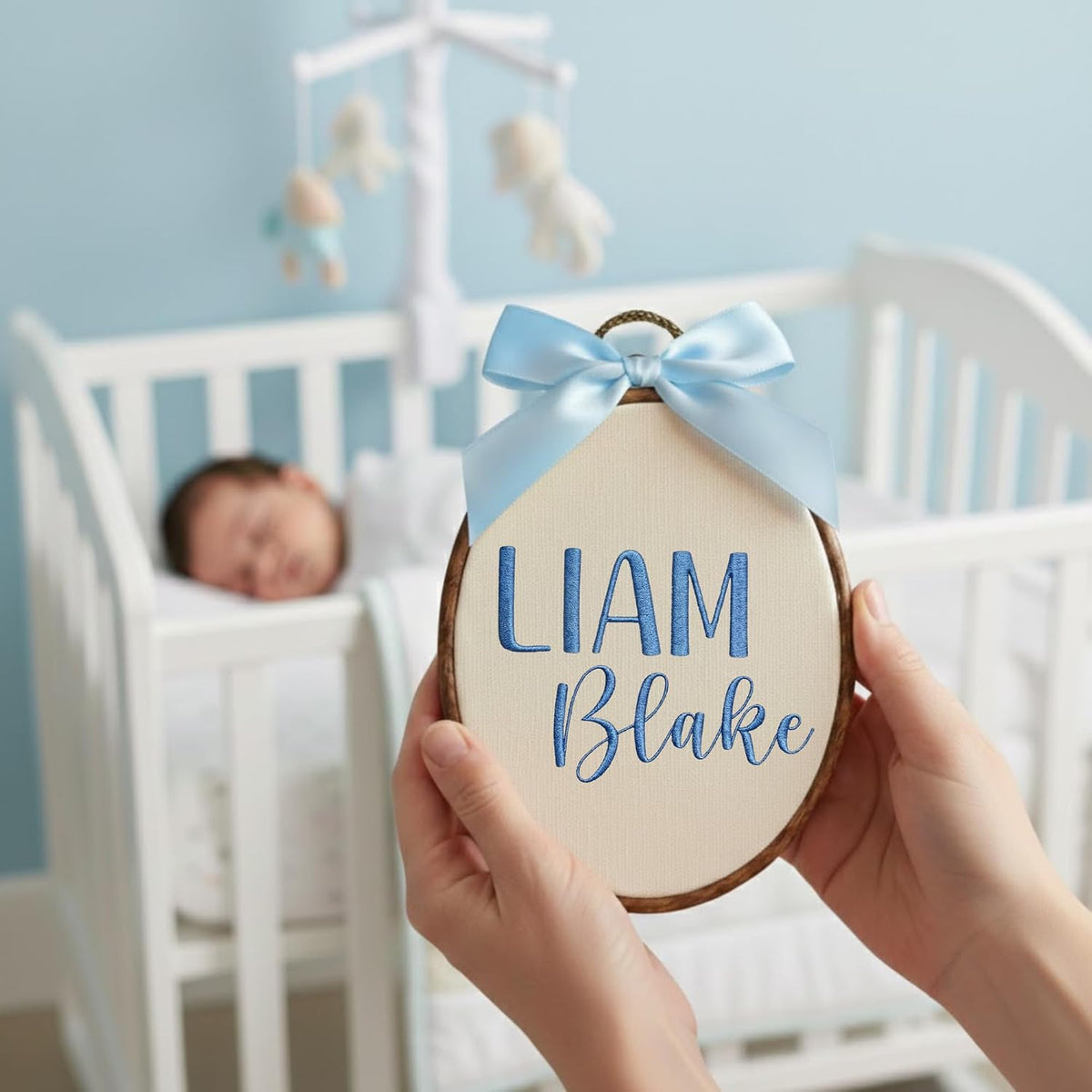 Personalized Embroidered Baby Name Hoop — 5 — image 4