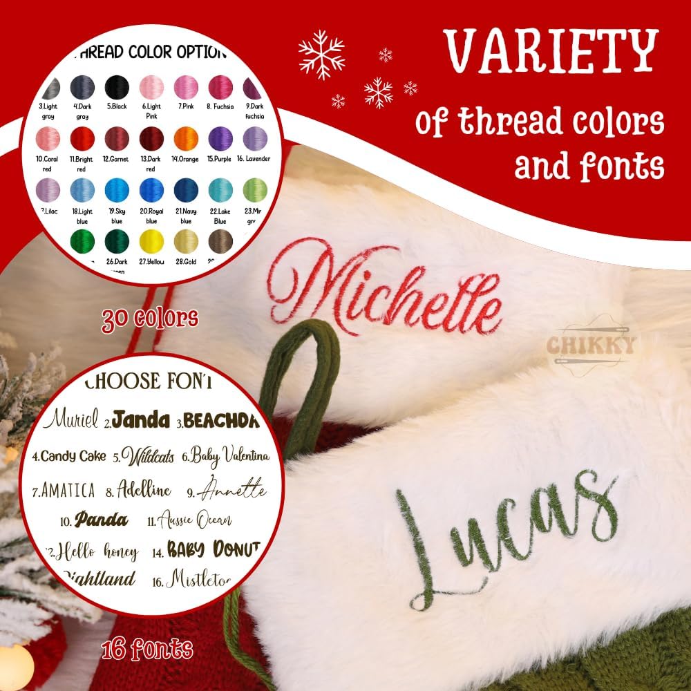 Personalized Embroidered Christmas Stocking — Style 1 — image 3