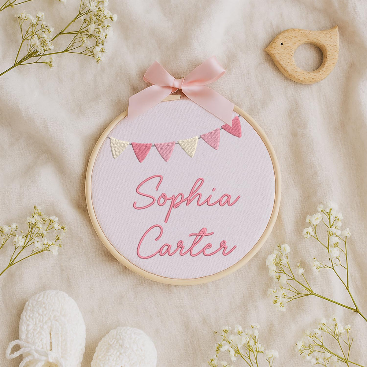 Personalized Embroidered Baby Name Hoop — 7 — image 8