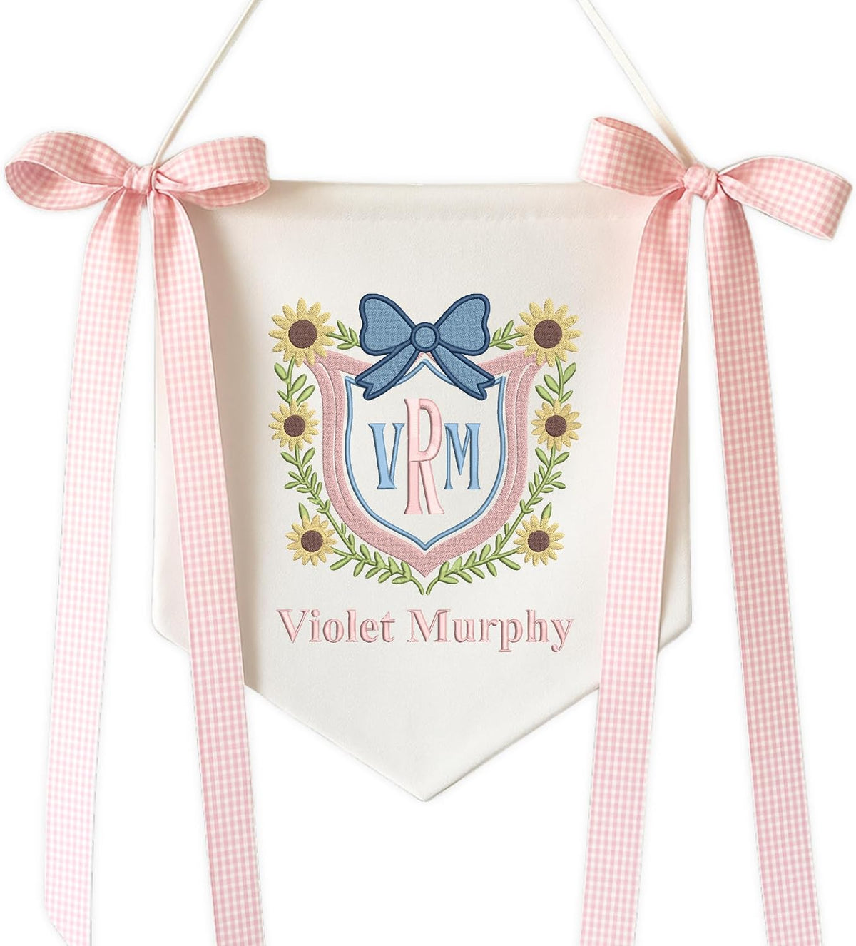 Personalized Embroidered Baby Name Banner — 14