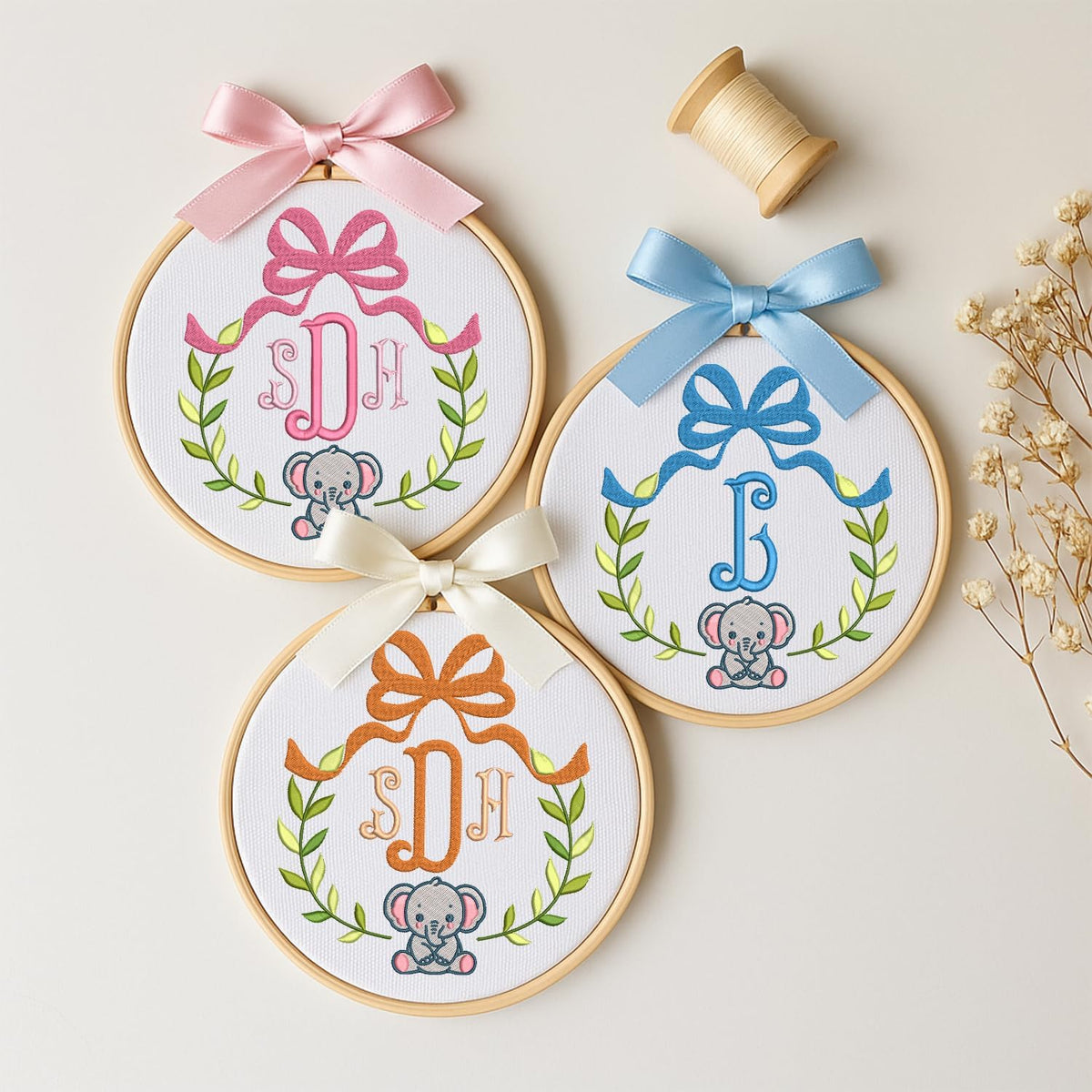 Personalized Embroidered Baby Name Hoop — 3 — image 2