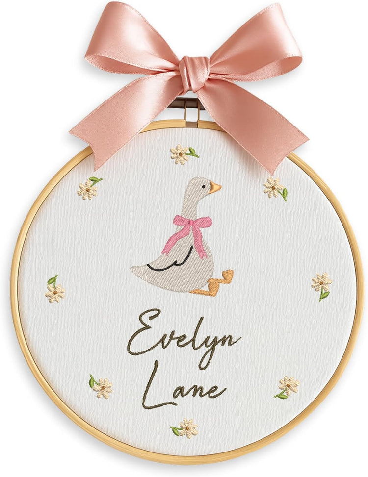 Personalized Embroidered Baby Name Hoop — 8