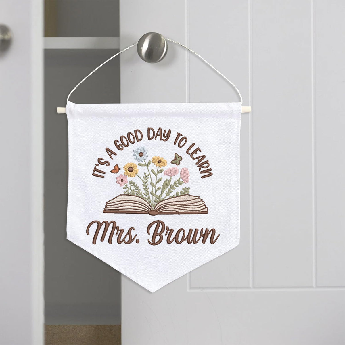 Personalized Embroidered Teacher Banner — 4 — image 4