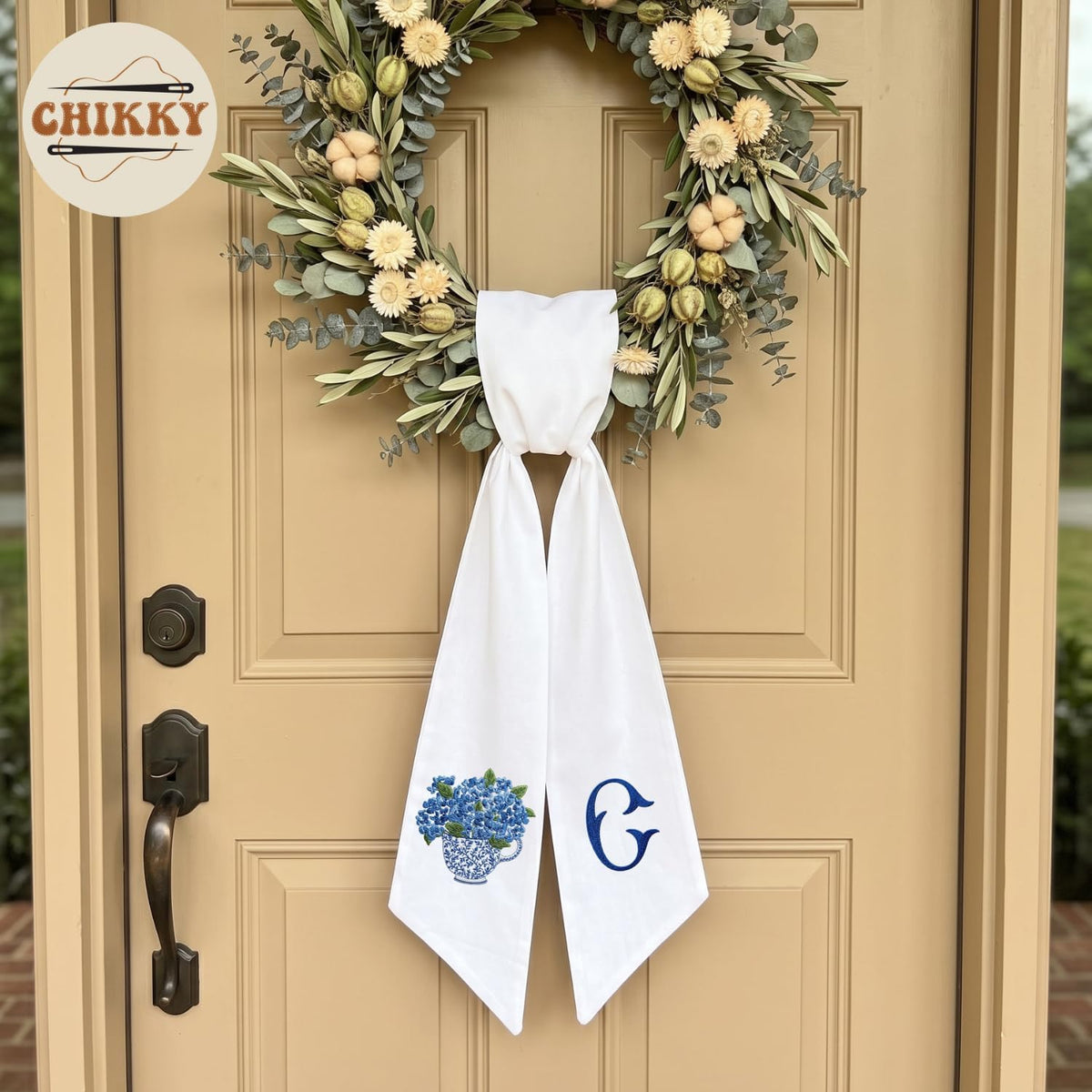 Christmas Personalized Wreath Sash — image 4