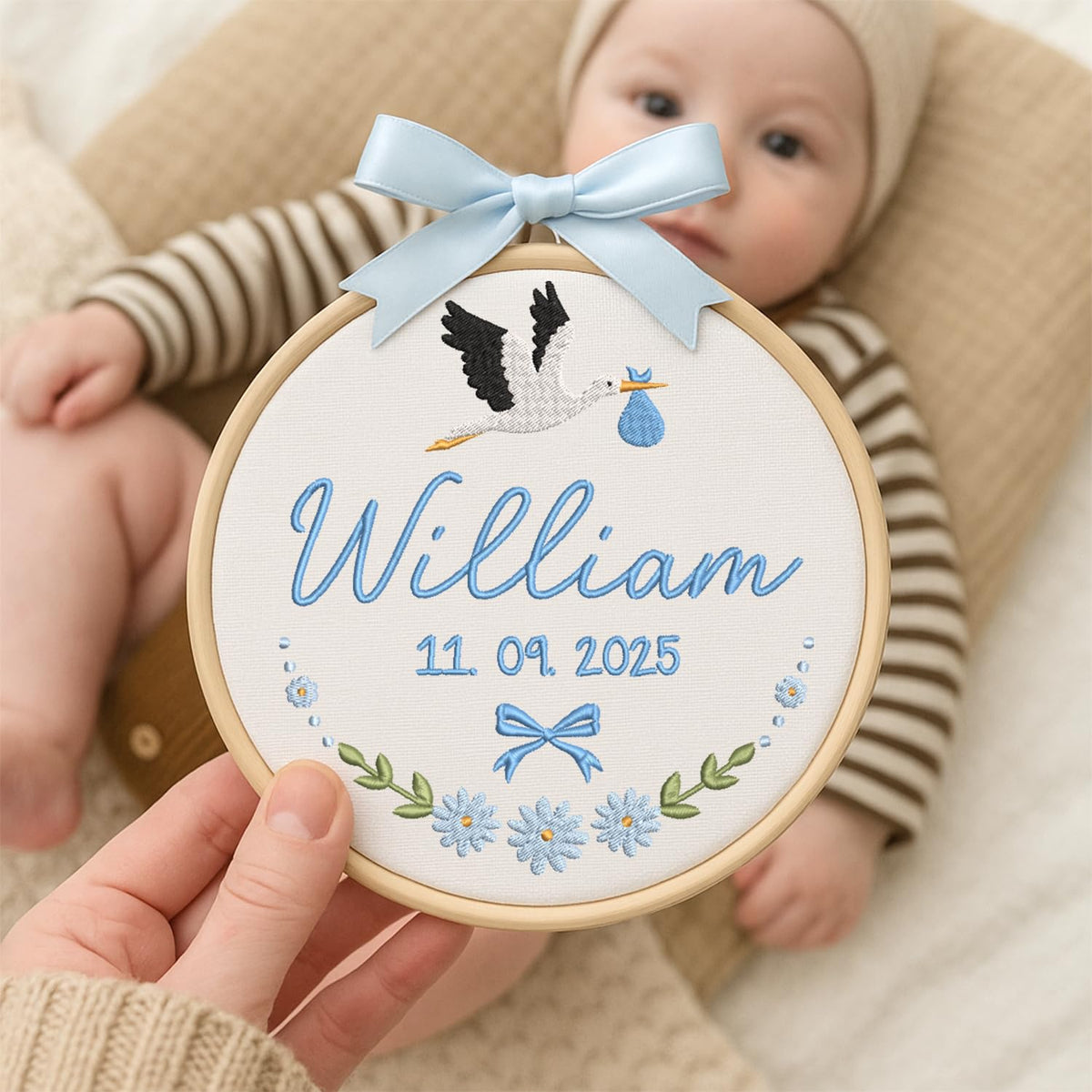 Personalized Embroidered Baby Name Hoop — 4 — image 5