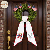 Patriotic Personalized Wreath Sash — 5 - Bow American Flag — image 2