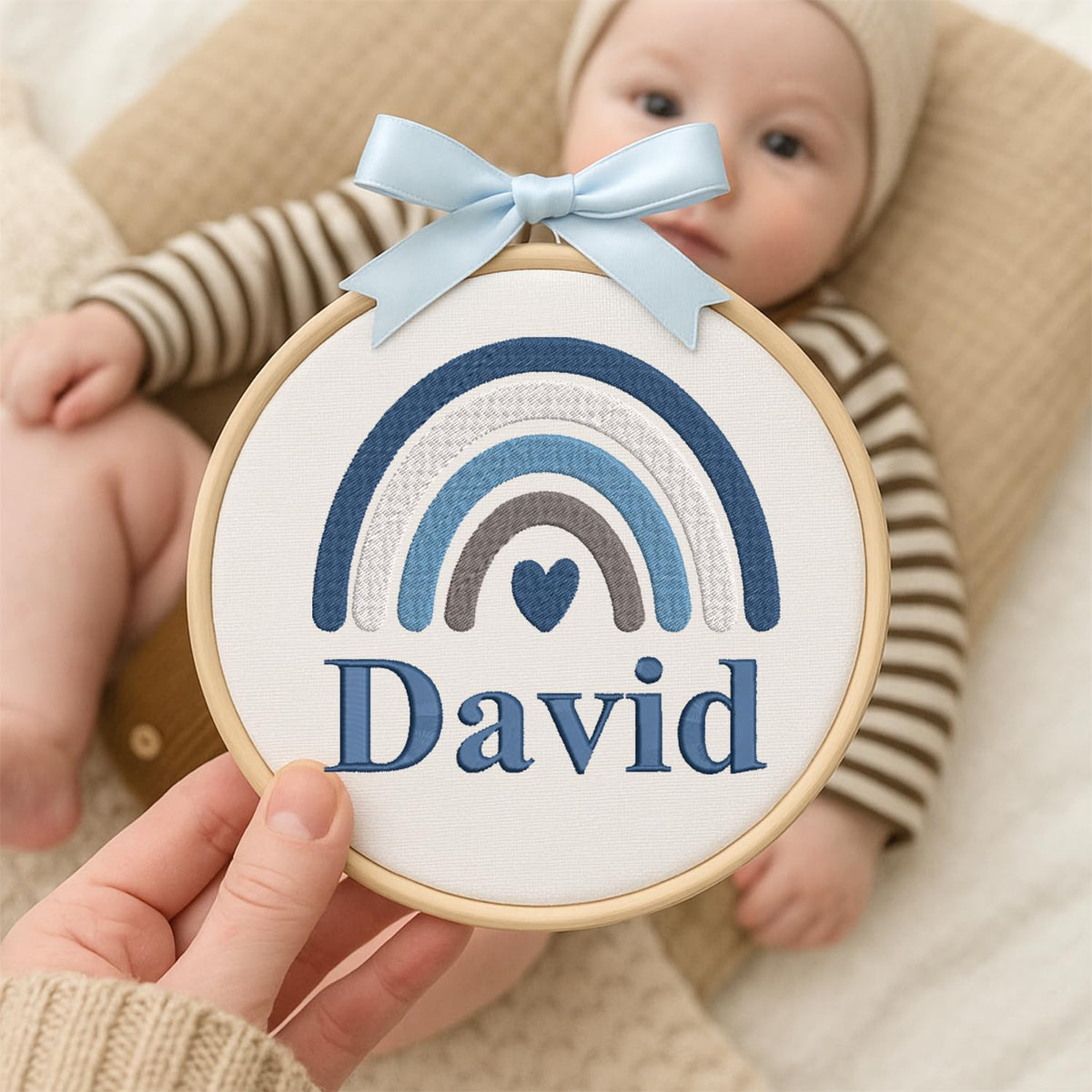 Personalized Embroidered Baby Name Hoop — 10 — image 5