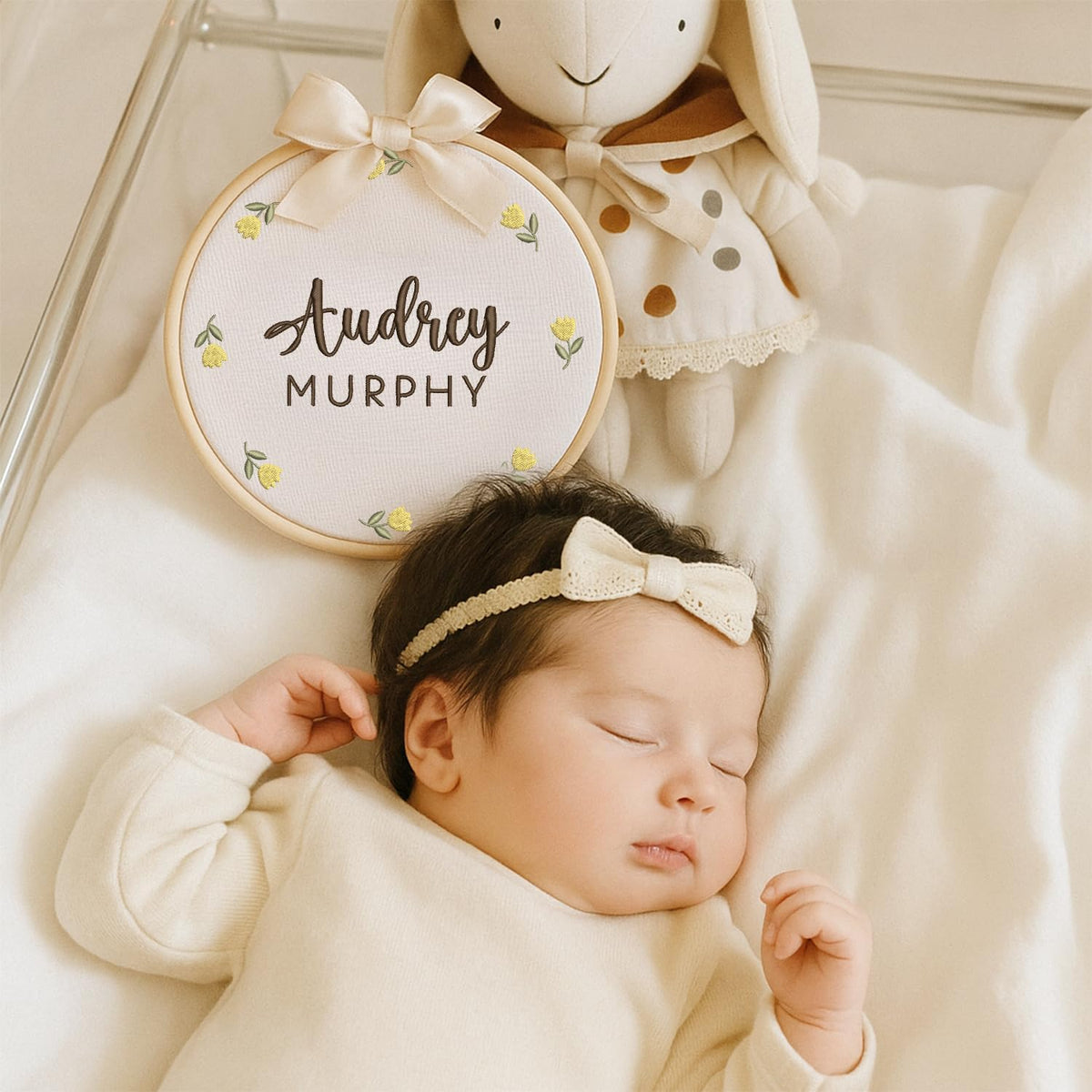 Personalized Embroidered Baby Name Hoop — 17 — image 4