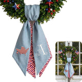 Monogram Personalized Wreath Sash — 6 - USA map