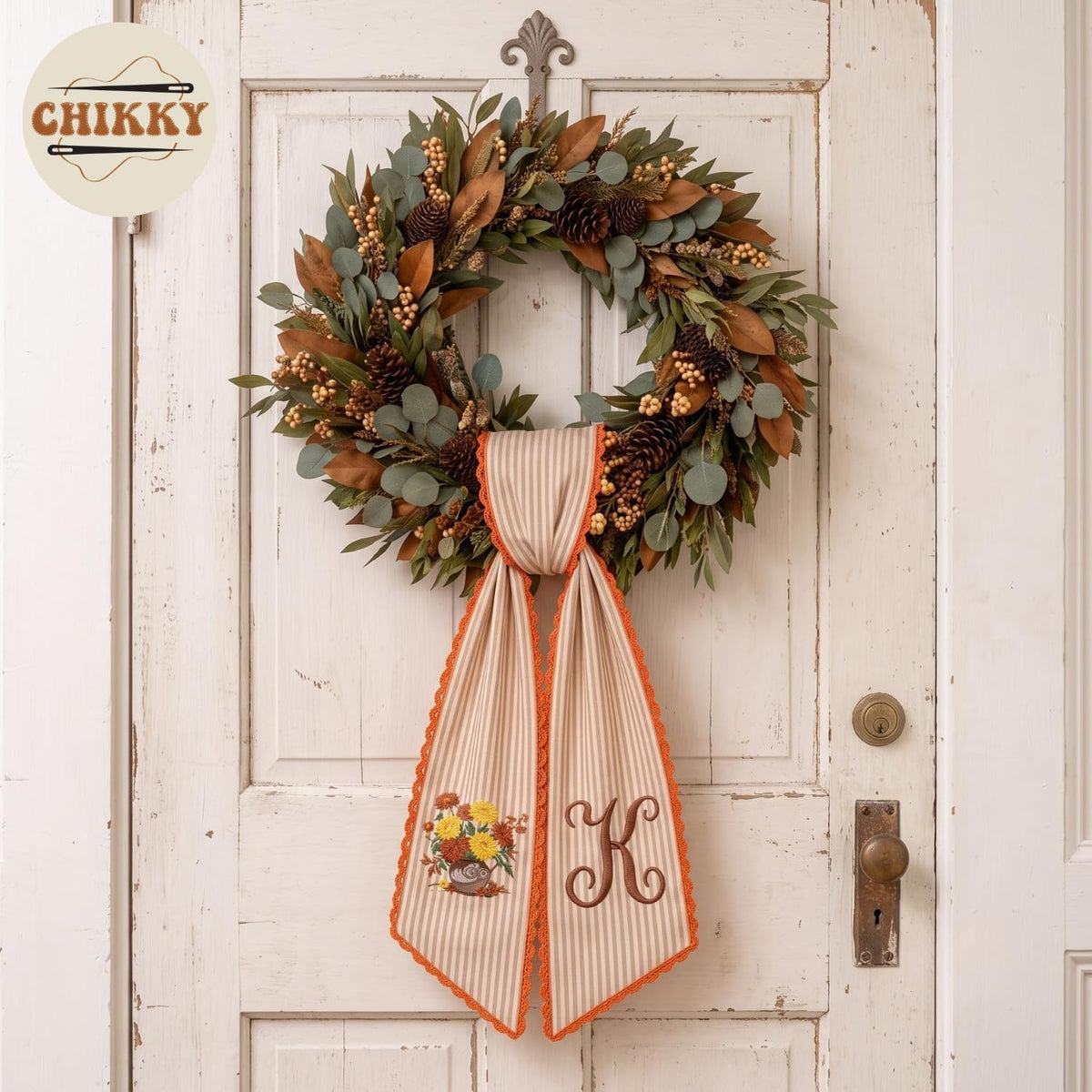 Halloween Personalized Wreath Sash — image 2
