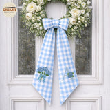 Monogram Personalized Wreath Sash — 12 - Blue Hydrangea — image 6