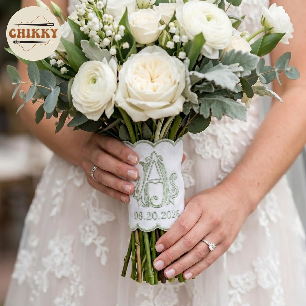 Personalized Embroidered Bouquet Sash — 2 — image 6