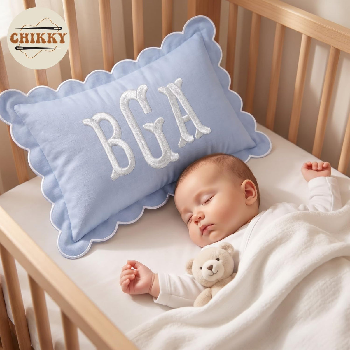 Personalized Embroidered Pillow Cover — image 4