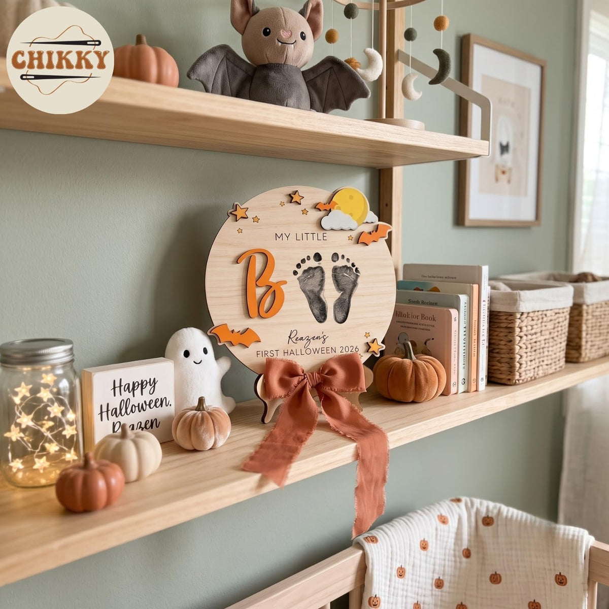 Personalized Wooden Birth Announcement Sign — image 4