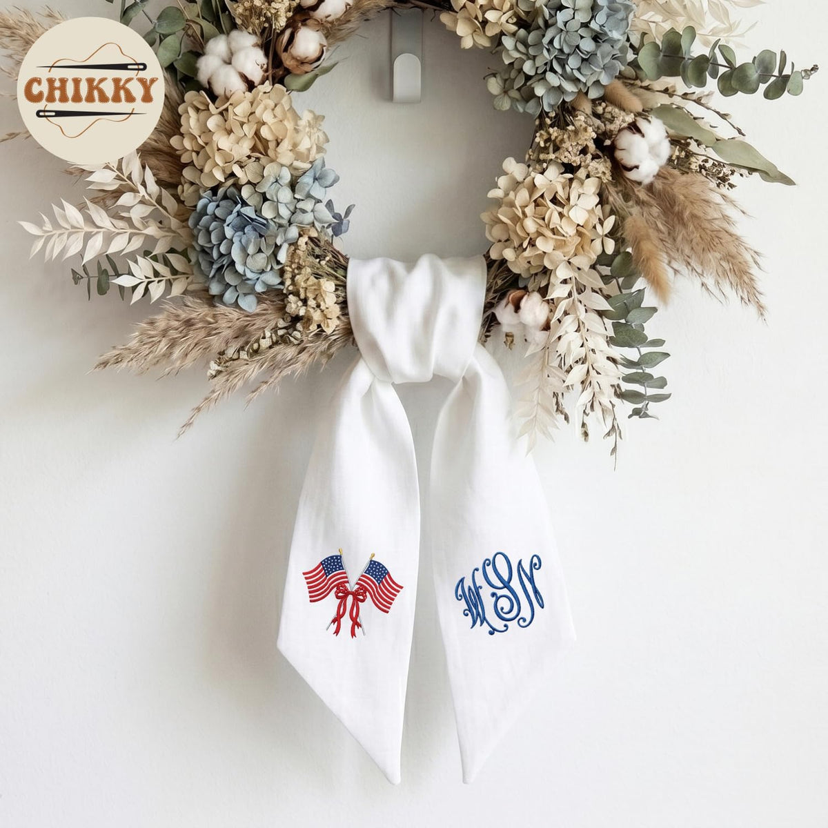 Patriotic Personalized Wreath Sash — 1 — image 5