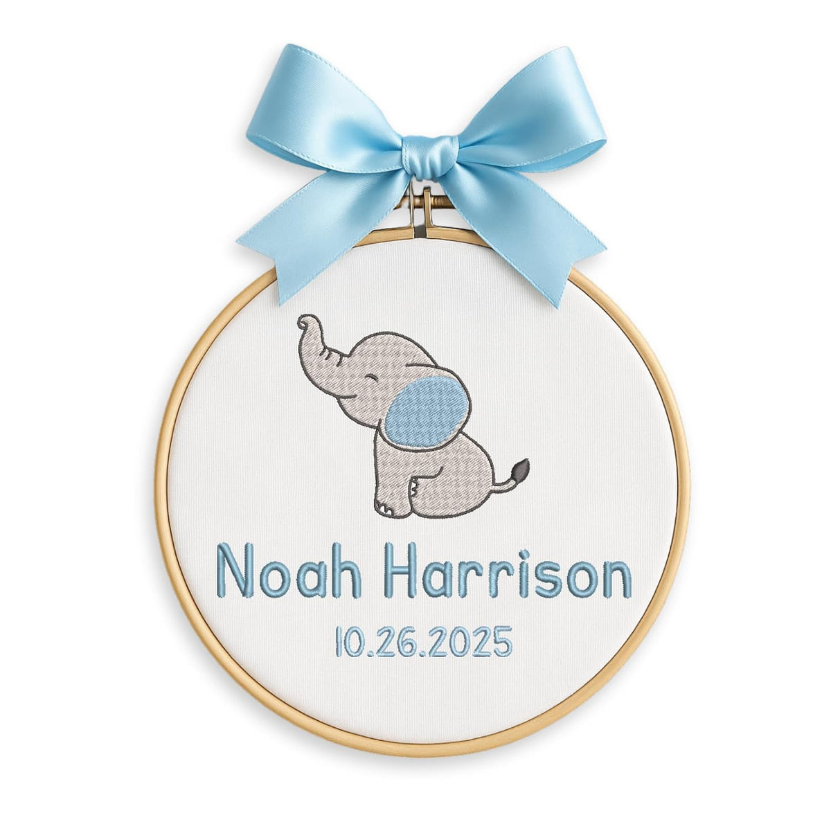 Personalized Embroidered Baby Name Hoop — 16