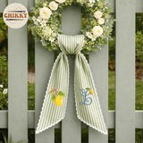 Monogram Personalized Wreath Sash — 8 - Lemon — image 3