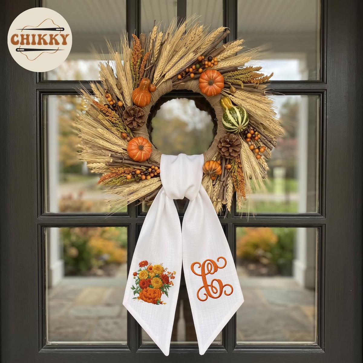 Halloween Personalized Wreath Sash — image 6