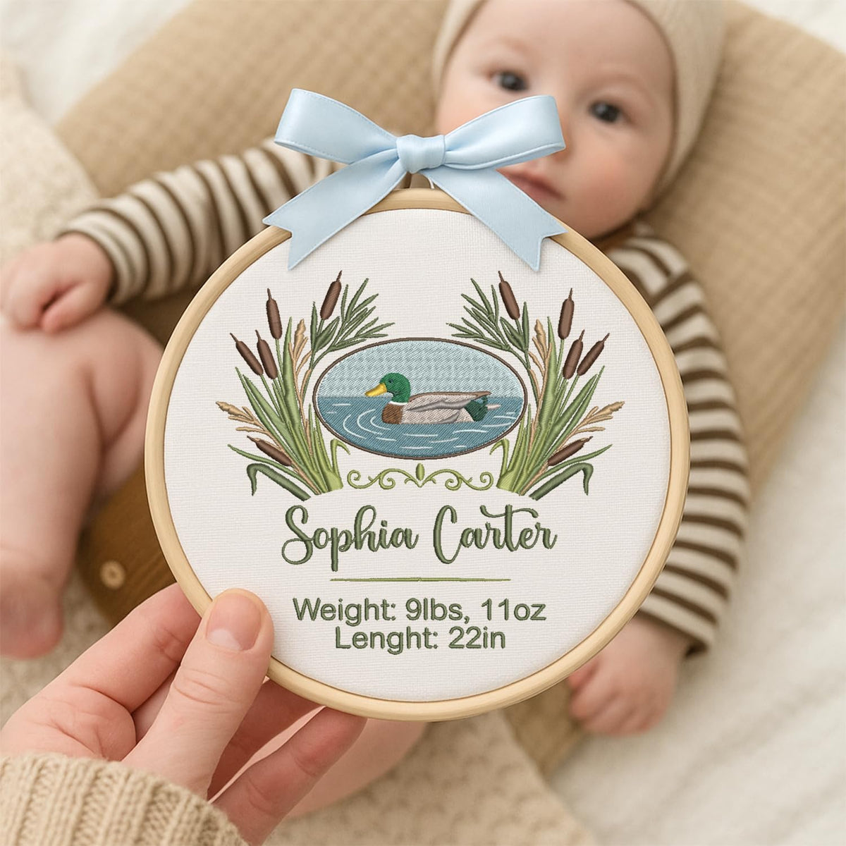 Personalized Embroidered Baby Name Hoop — 17 — image 5