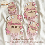 Personalized Wooden Birth Announcement Sign — 1 - flowers — image 6