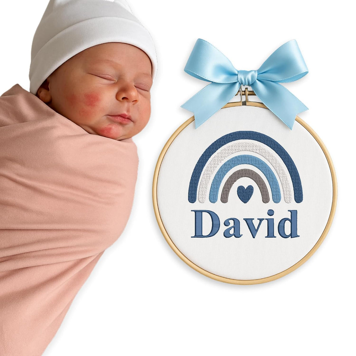 Personalized Embroidered Baby Name Hoop — 10