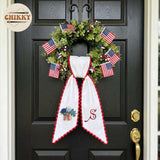 Patriotic Personalized Wreath Sash — 1 - USA Hydrangea Basket — image 4